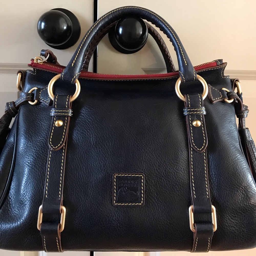 New Dooney & Bourke Navy Small Florentine Satchel